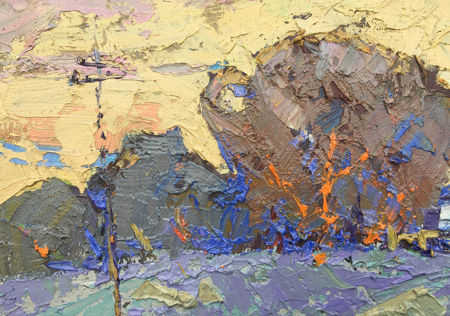 Oil painting evening 