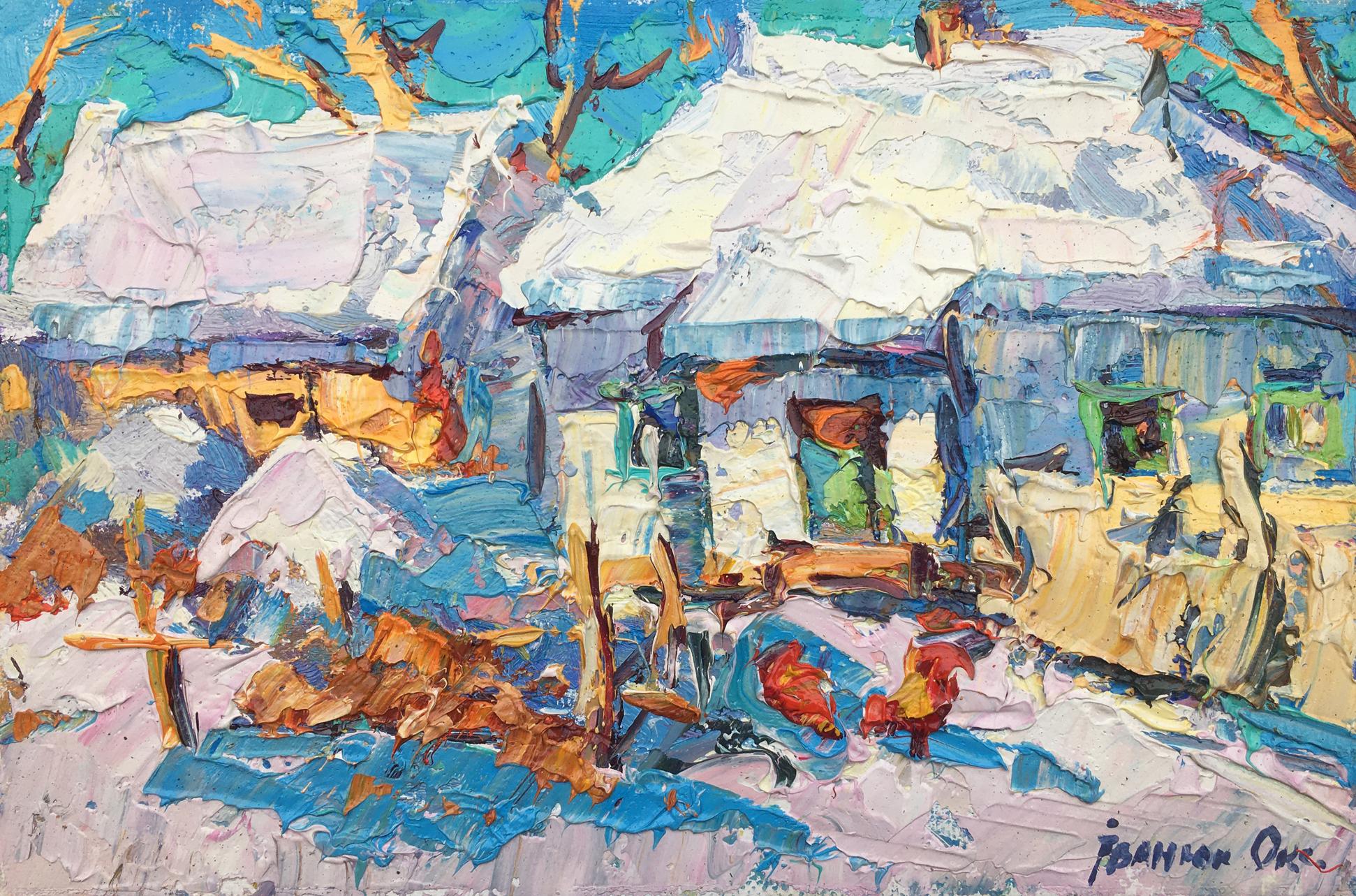 Oil painting Frosty day Ivanyuk Oksana