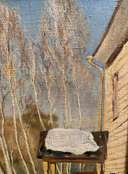 Oil painting Winter march Litvinov Arkady Petrovich
