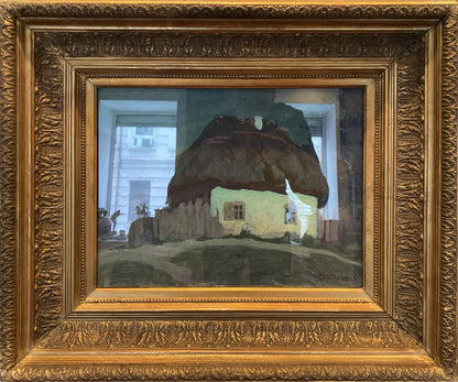 Oil painting Village life Grigory Petrovich Svitlytskyi