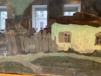 Oil painting Village life Grigory Petrovich Svitlytskyi