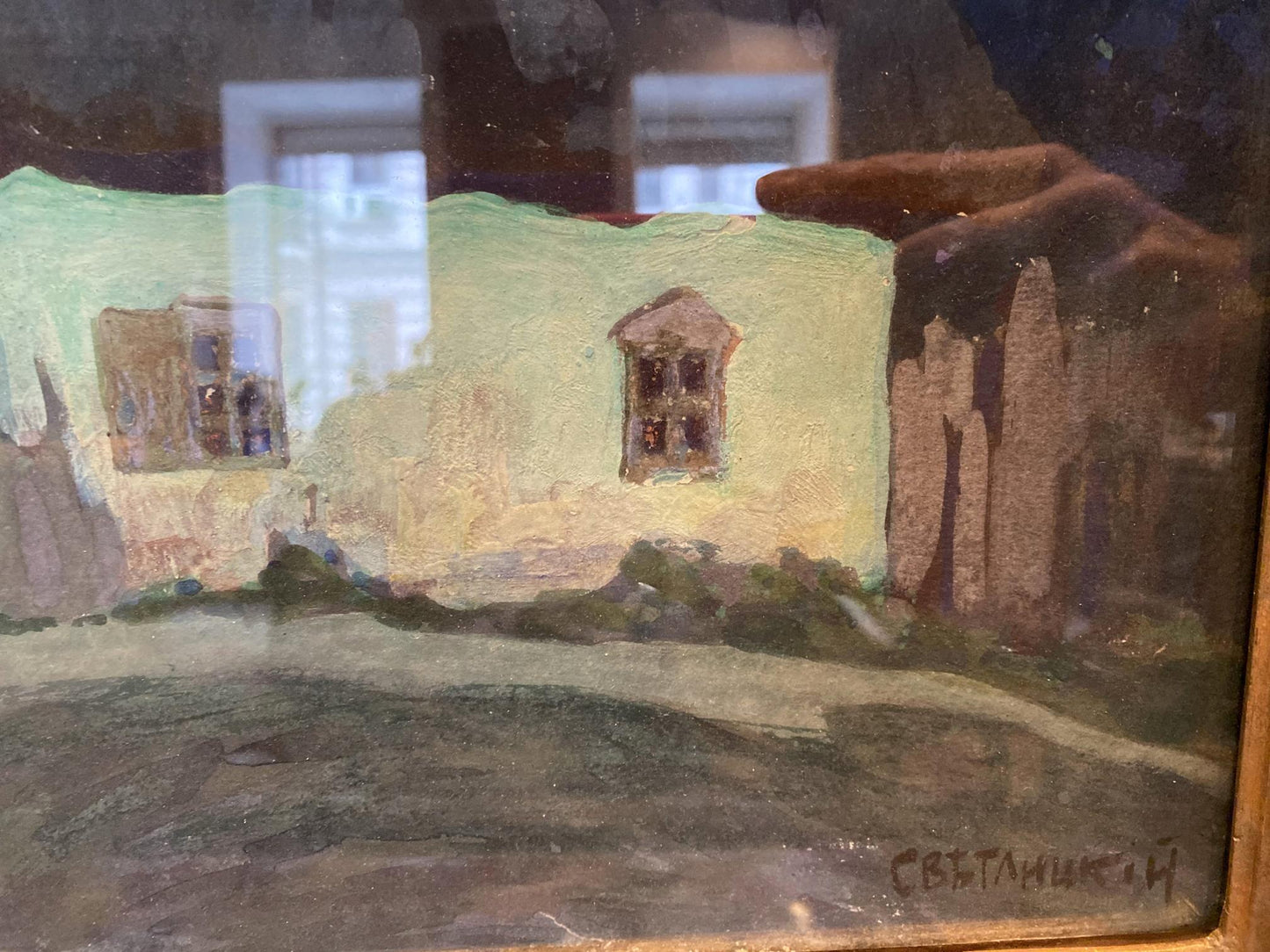 Oil painting Village life Grigory Petrovich Svitlytskyi