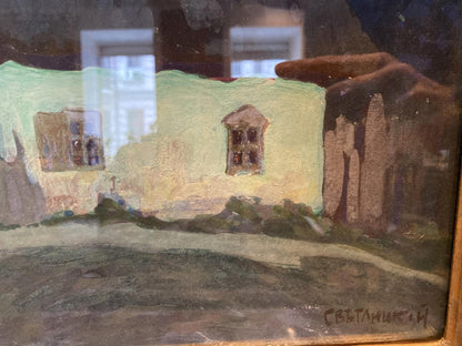 Oil painting Village life Grigory Petrovich Svitlytskyi