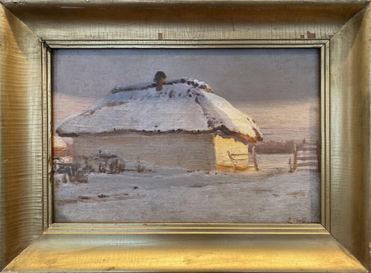 Oil painting By the evening Eugeniusz Wrzeszcz
