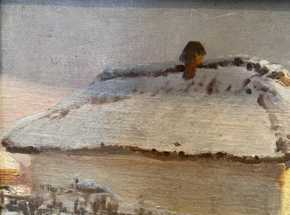 Oil painting By the evening Eugeniusz Wrzeszcz