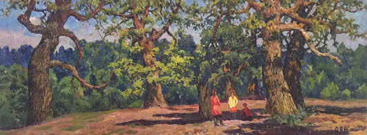 Oil painting Summer park