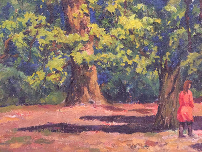 Oil painting Summer park