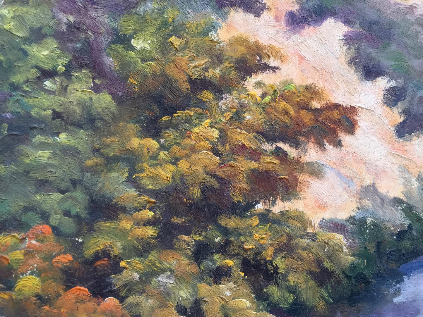 Oil painting Relaxation in nature glade Unknown artist