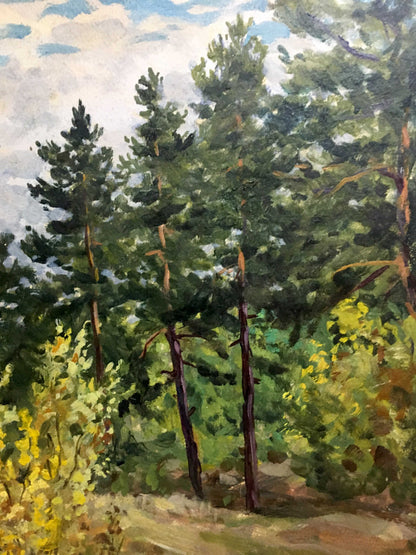 Oil double painting summer nature A. Cherkas