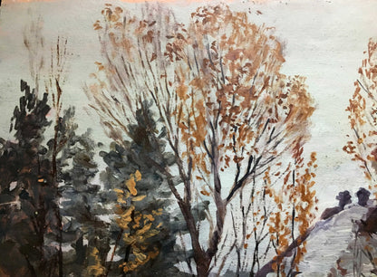 Oil double painting Seasons of the Year A. Cherkas