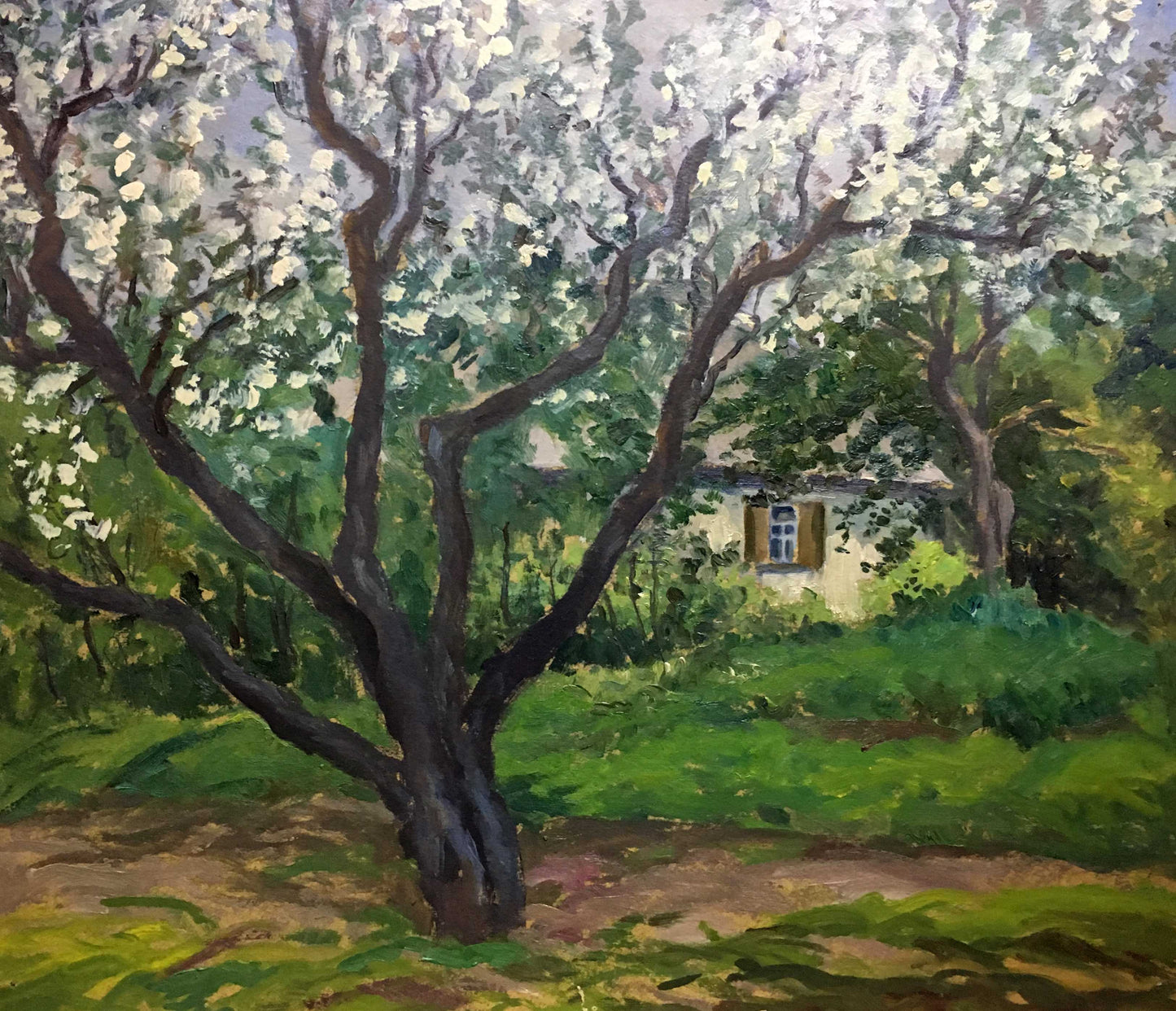 Oil double painting Contrast of autumn and spring A. Cherkas