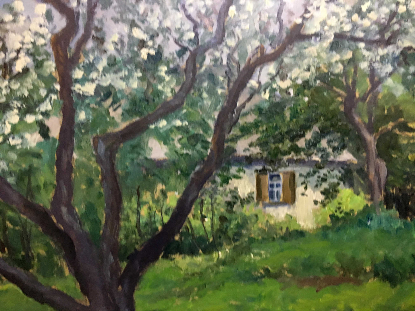 Oil double painting Contrast of autumn and spring A. Cherkas