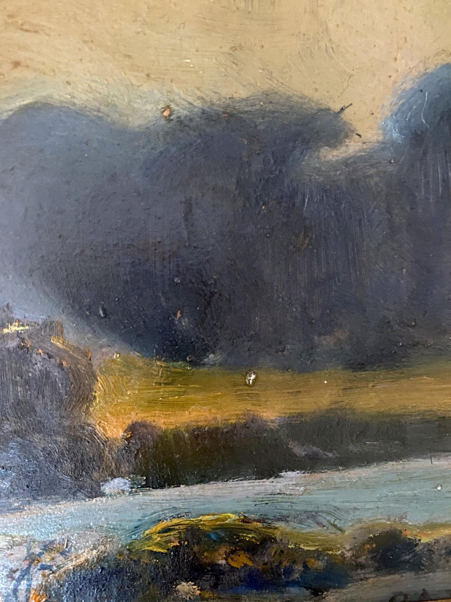 Oil painting Winter evening Litvinov Oleg Arkad'yevich