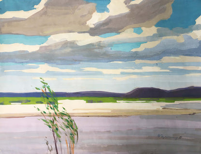 Gouache painting After the rain Chernikov Vladimir Mikhailovich