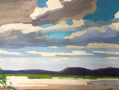 Vladimir Mikhailovich Chernikov's interpretation of "After the Rain" in gouache