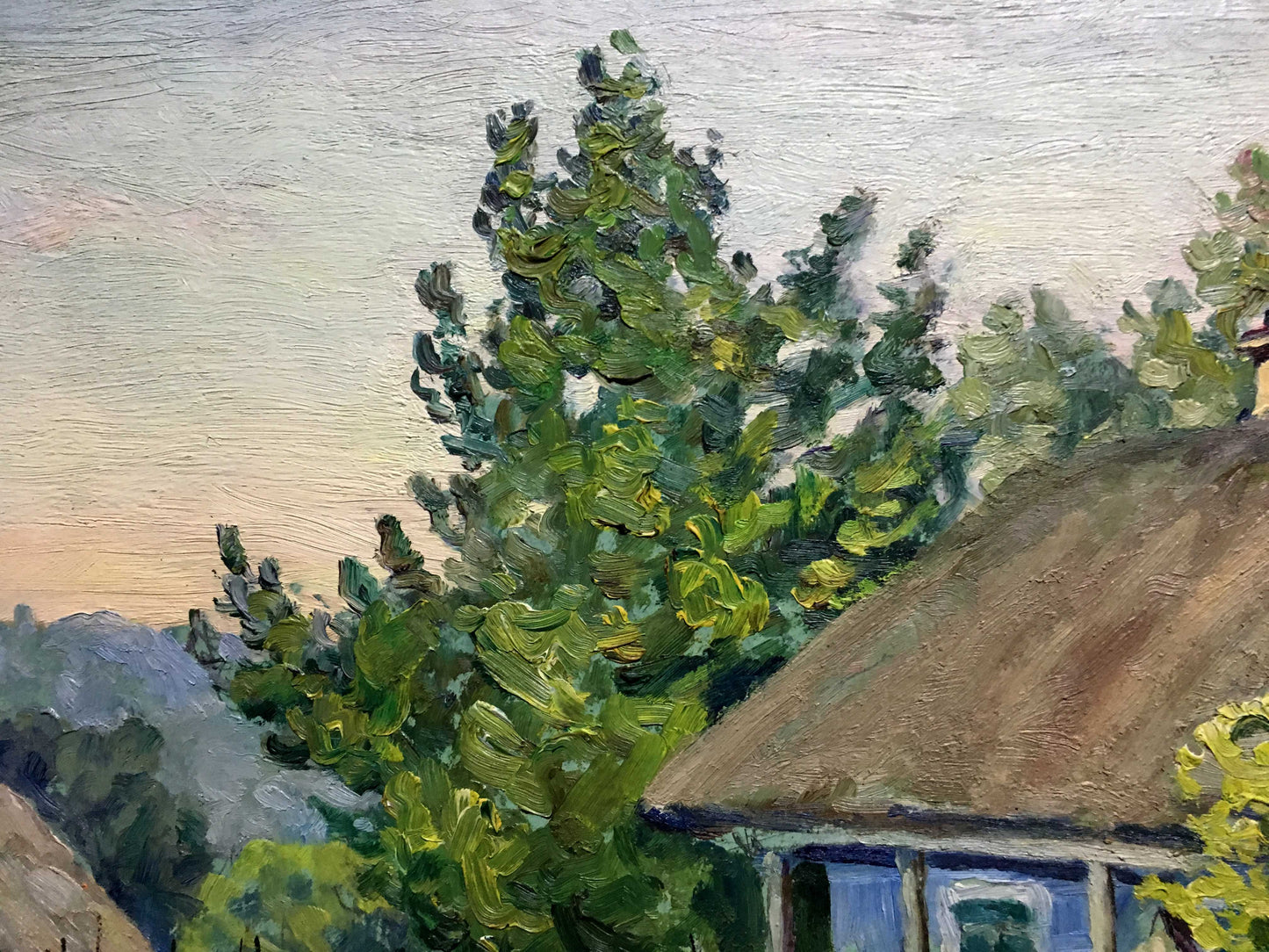 Oil Artwork: A. Cherkas' Peasant Village