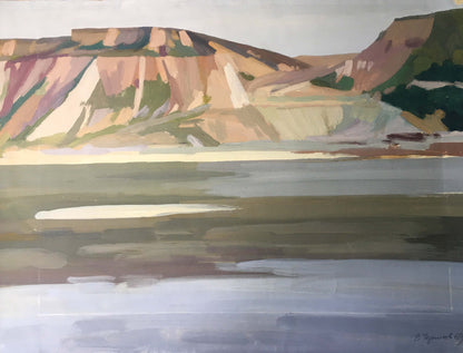 Gouache painting Mountain View Chernikov Vladimir Mikhailovich