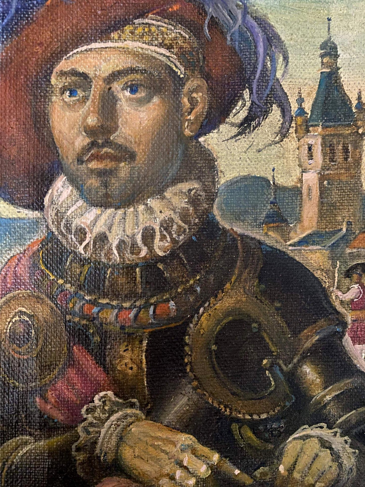 Brother's Portrait: an oil painting by Oleg Arkad'yevich Litvinov