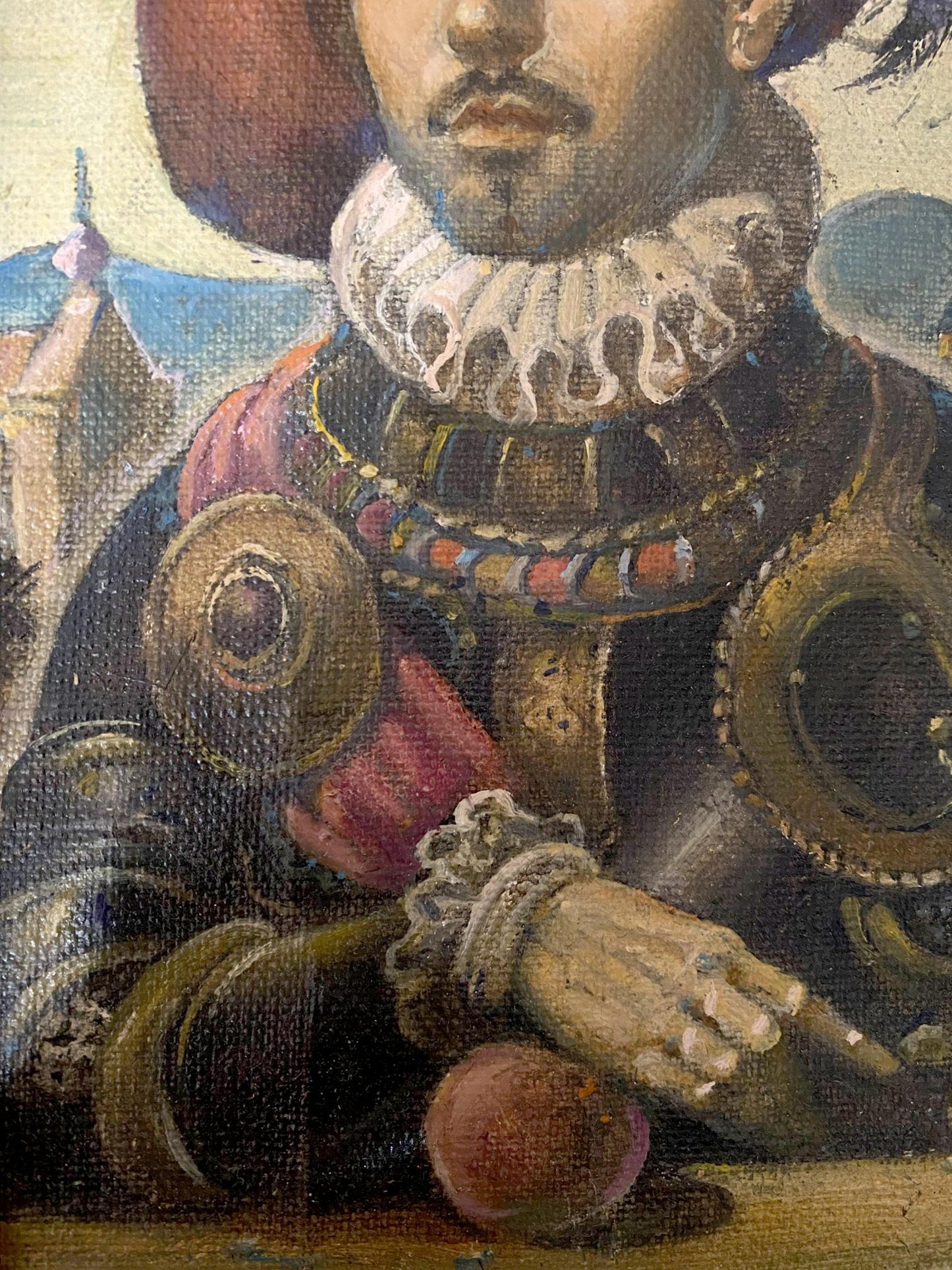 Oil painting depicting a brother's portrait by Oleg Arkad'yevich Litvinov
