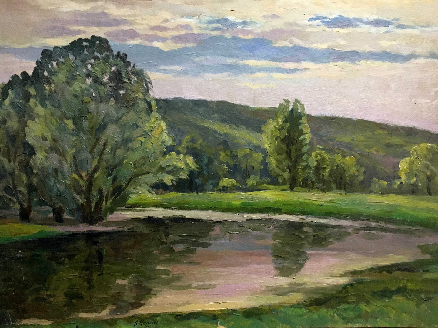 Oil double painting Between summer and winter A. Cherkas