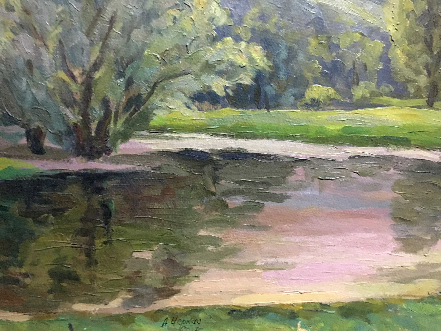 Oil double painting Between summer and winter A. Cherkas