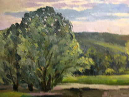 Oil double painting Between summer and winter A. Cherkas