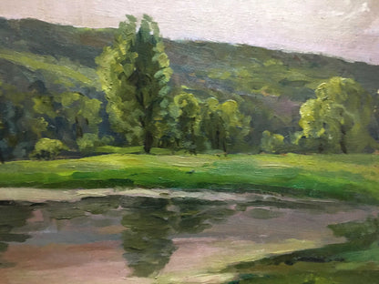 Oil double painting Between summer and winter A. Cherkas