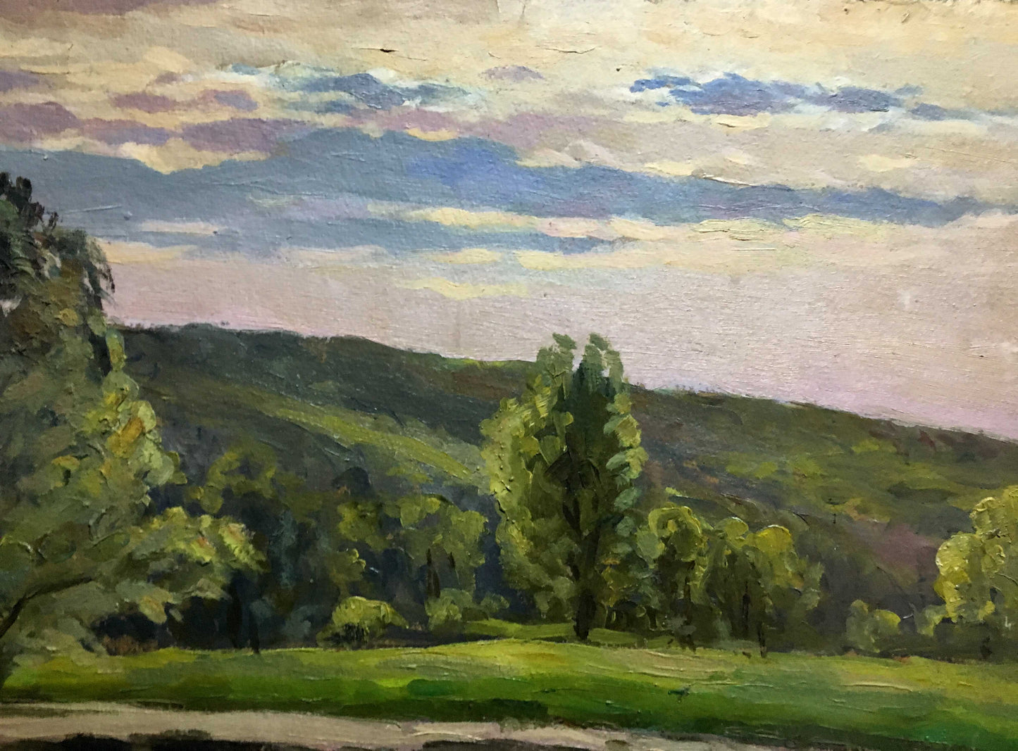 Oil double painting Between summer and winter A. Cherkas