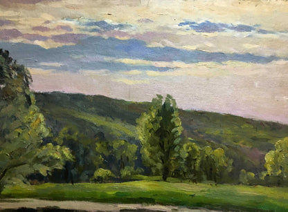 Oil double painting Between summer and winter A. Cherkas