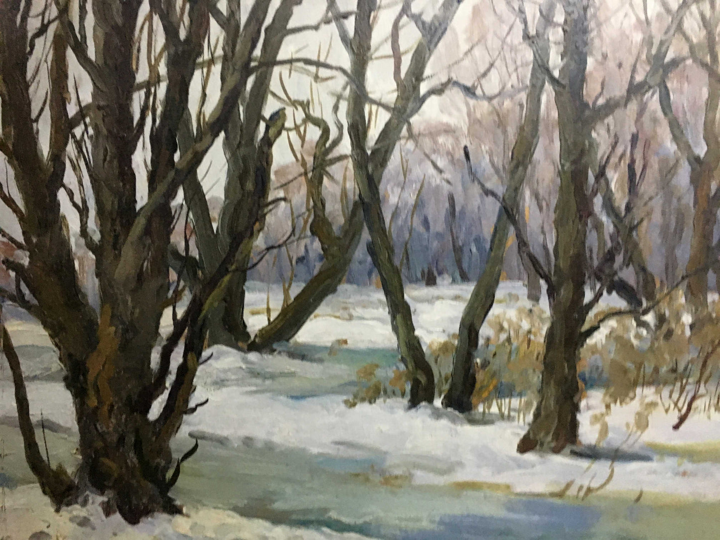 Oil double painting Between summer and winter A. Cherkas