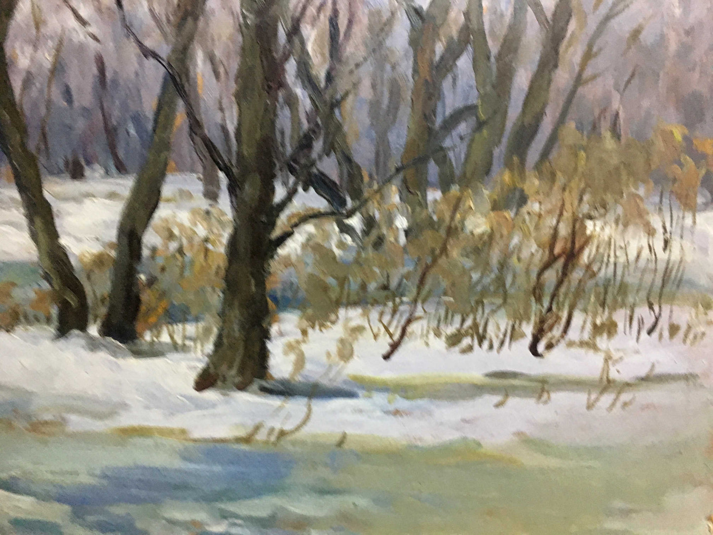 Oil double painting Between summer and winter A. Cherkas