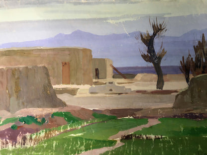Gouache painting In desert Chernikov Vladimir Mikhailovich