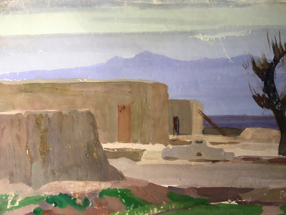 Gouache painting In desert Chernikov Vladimir Mikhailovich