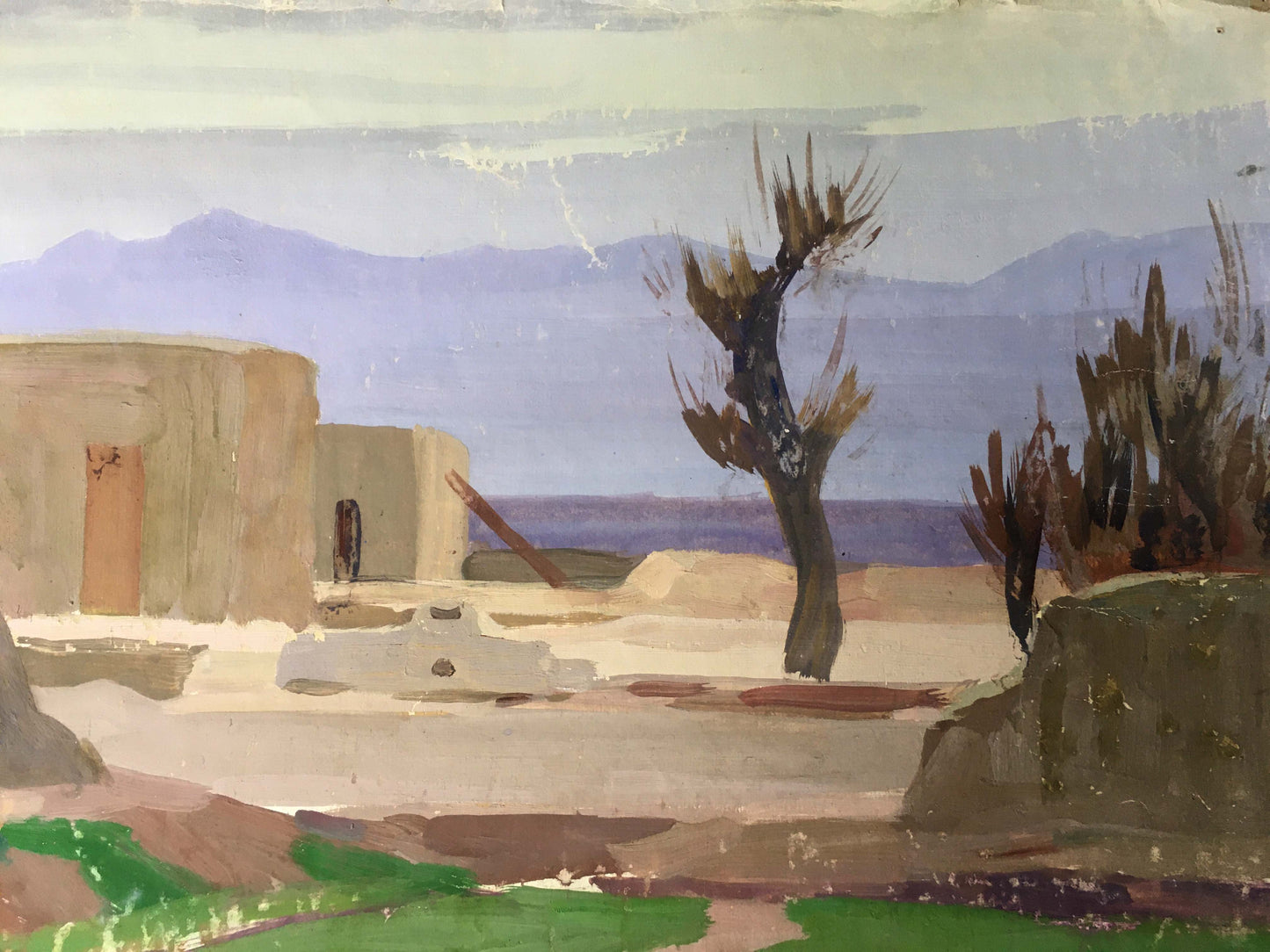 Gouache painting In desert Chernikov Vladimir Mikhailovich