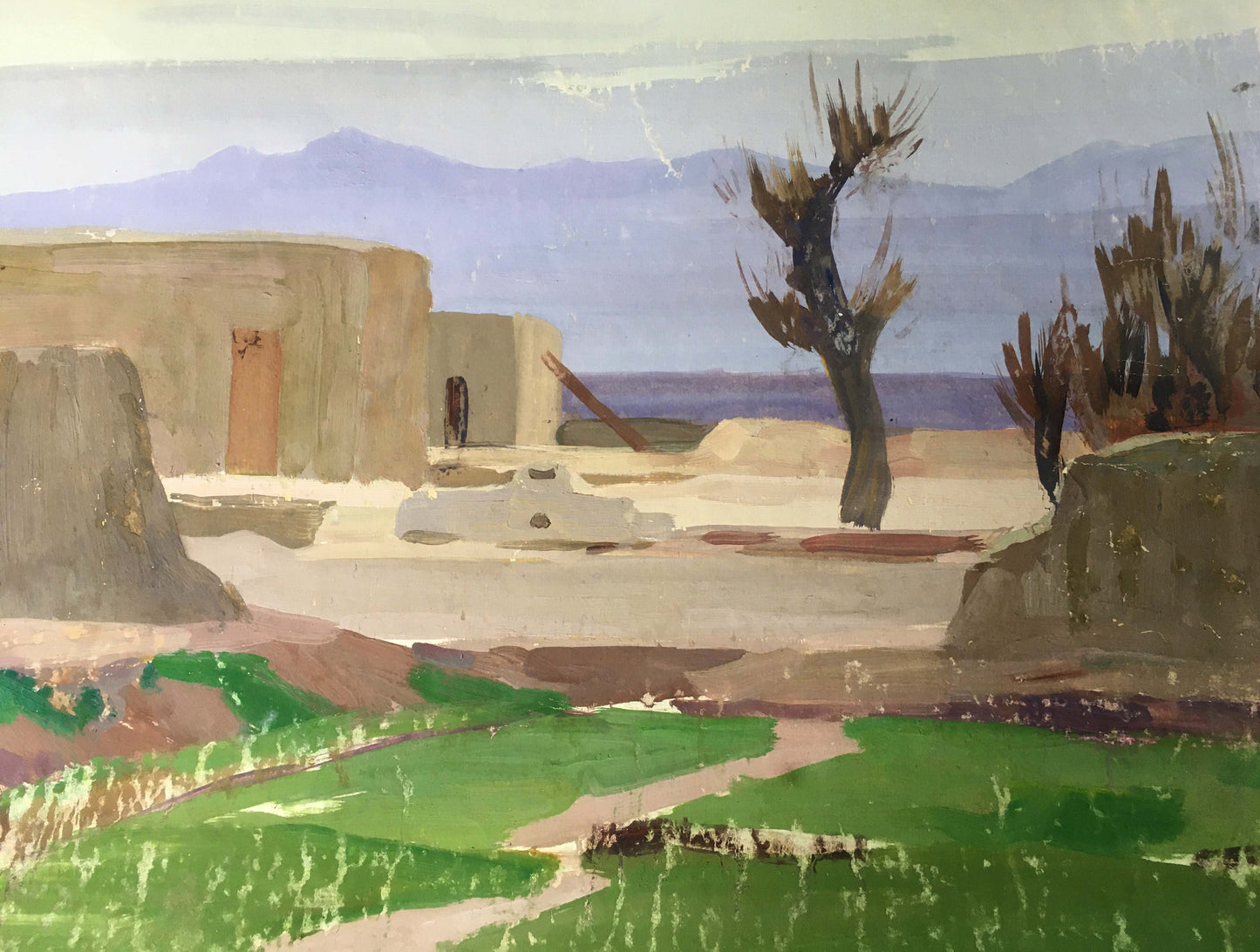Gouache painting In desert Chernikov Vladimir Mikhailovich