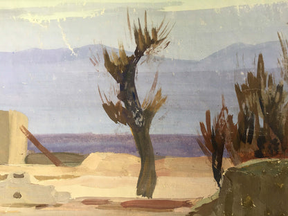 Gouache painting In desert Chernikov Vladimir Mikhailovich