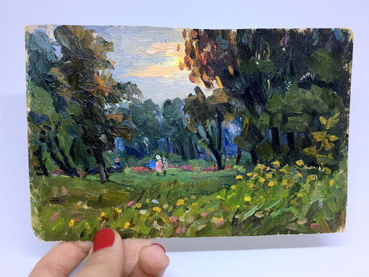 Oil painting Kiev park Popov I. A.