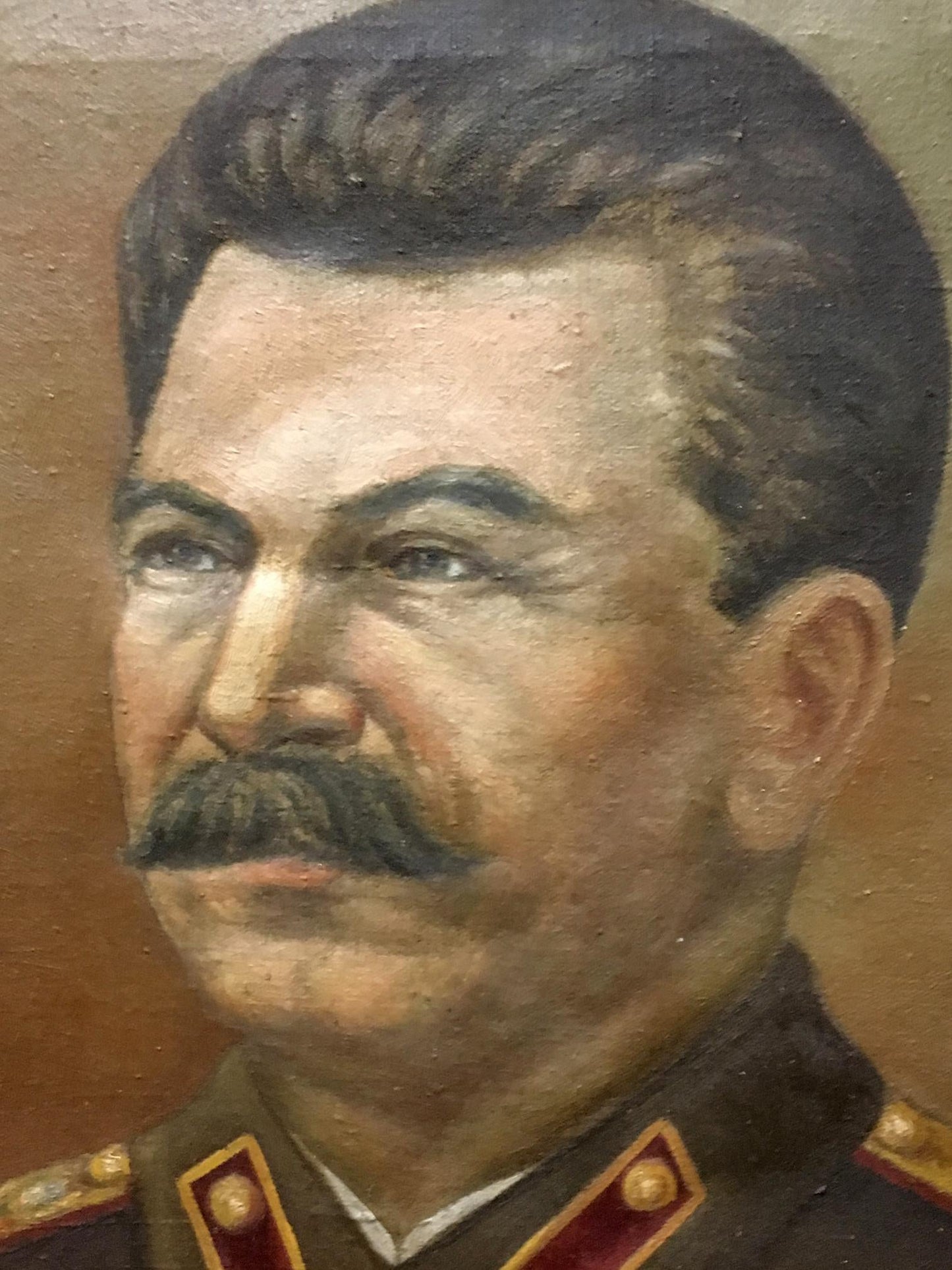 Oil painting Old real portrait of Stalin