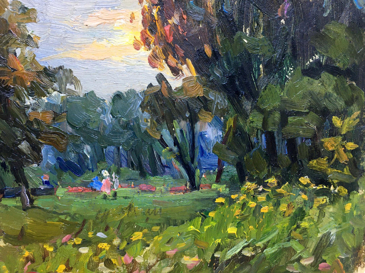 Oil painting Kiev park Popov I. A.