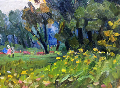 Oil painting Kiev park Popov I. A.