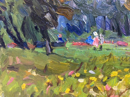 Oil painting Kiev park Popov I. A.