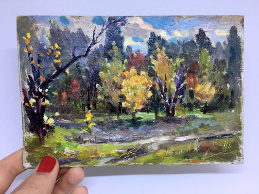 Oil painting Golden autumn Popov I. A.
