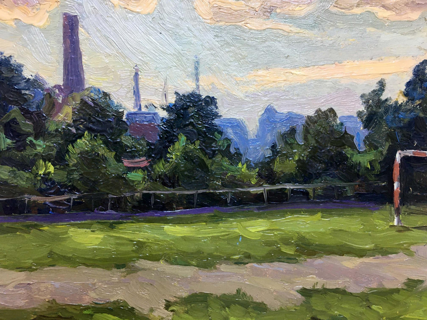 Oil painting Football field I. Popov