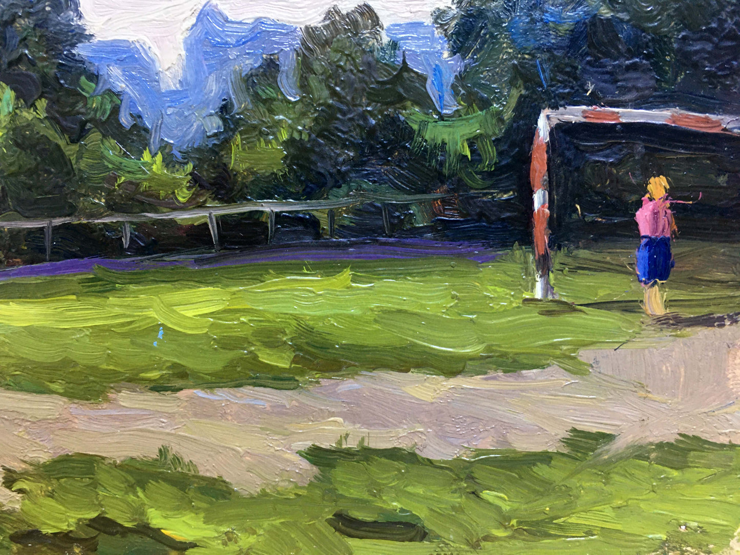 Oil painting Football field I. Popov
