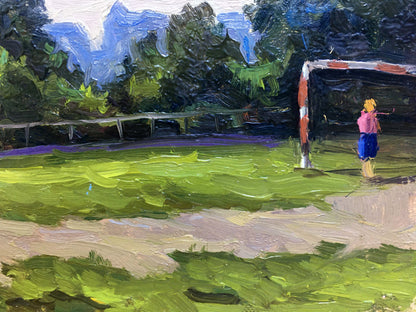 Oil painting Football field I. Popov