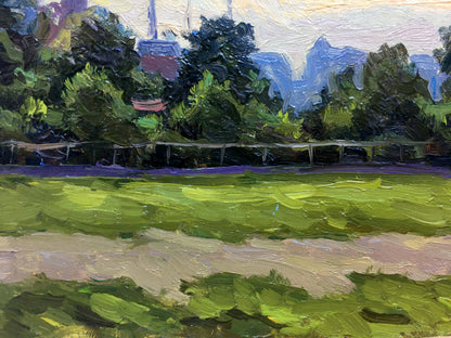 Oil painting Football field I. Popov