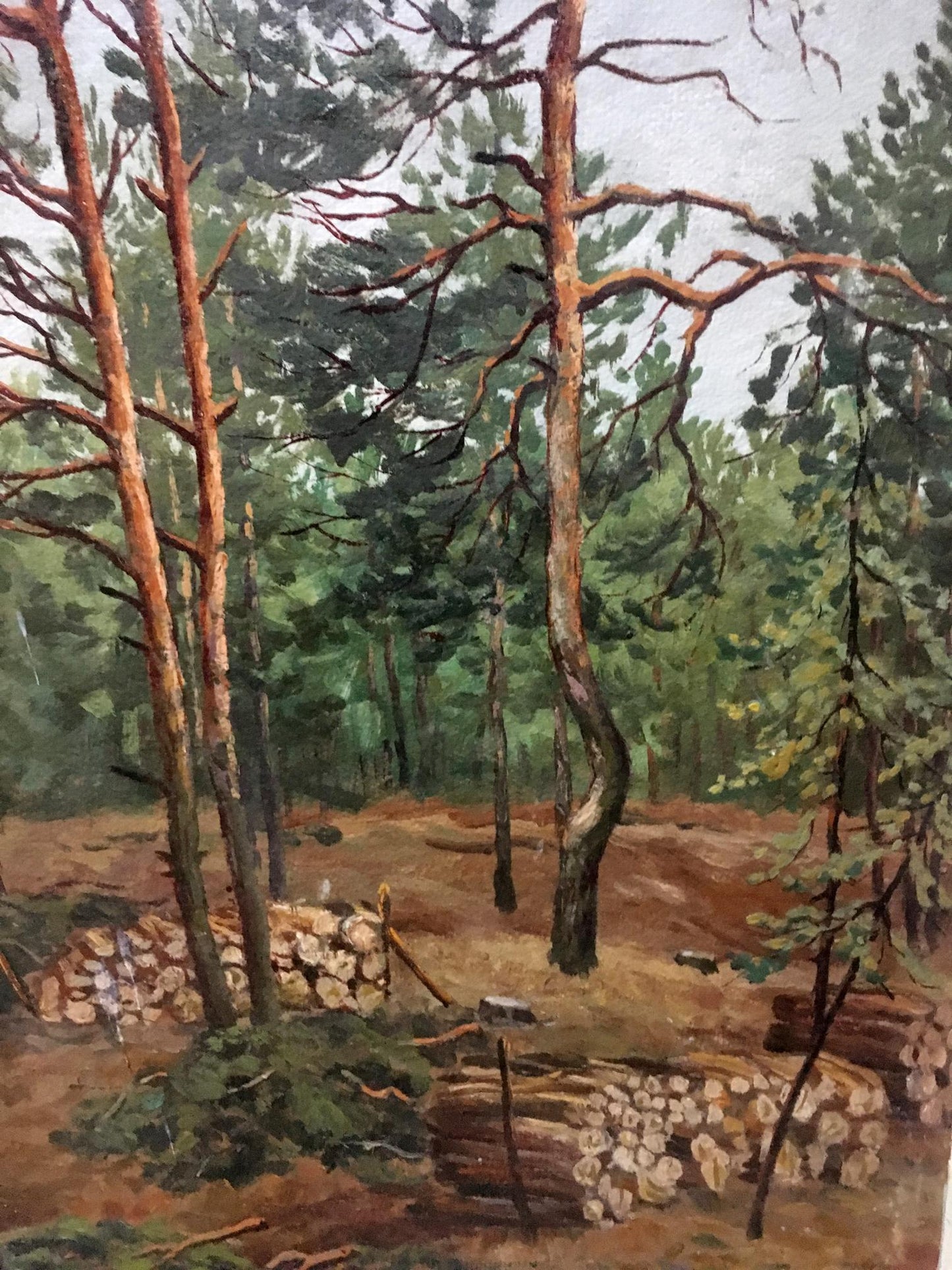 Oil painting Sawmill Alexander Georgievich Cherkass