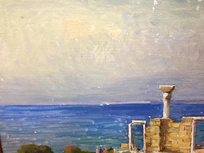 Oil painting Ruins of a building original picture painter