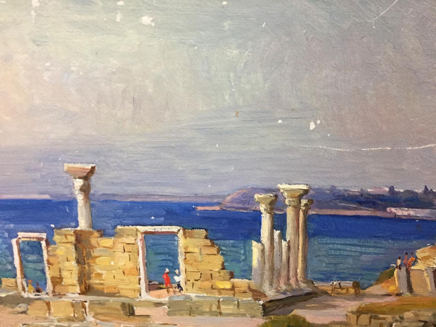 Oil painting Ruins of a building original picture painter