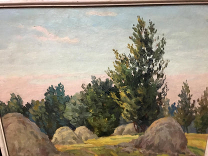 Oil painting Evening in the meadow Alexander Cherkass